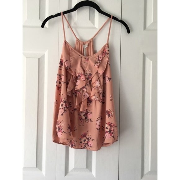 LC Floral Ruffle Dressy Tank Top - Picture 1 of 4